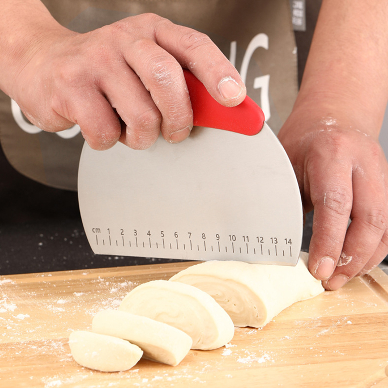 Bench Scraper Dough - Couteau à pâtisserie en acier inoxydable,