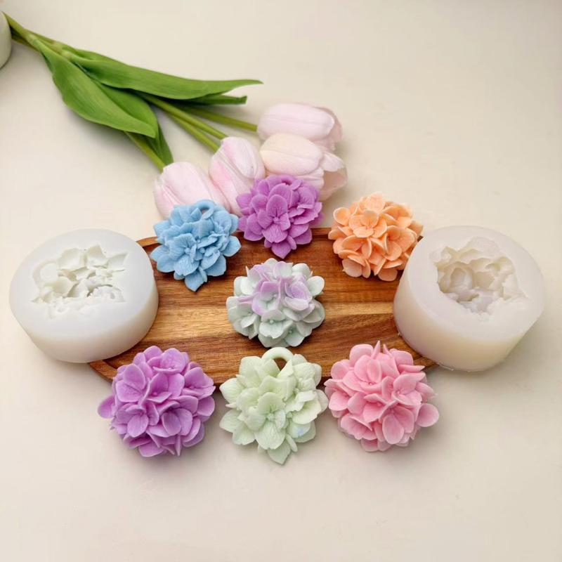 Kitchen Baking Items - ● Moule en silicone Fleur d'hortensia