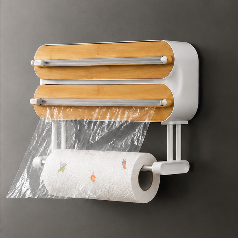 Kitchen Baking Tray Organizer - Distributeur de film alimentaire magnétique avec