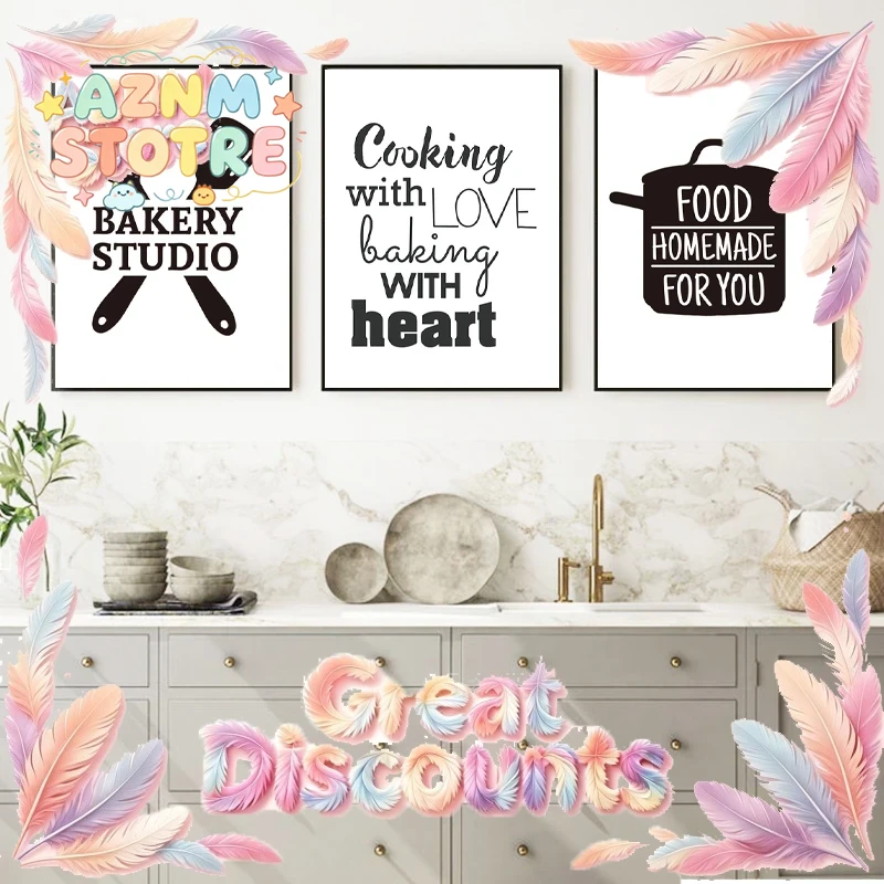 Kitchen Baking Quotes - Tableaux et affiches décoratifs pour cuisine
