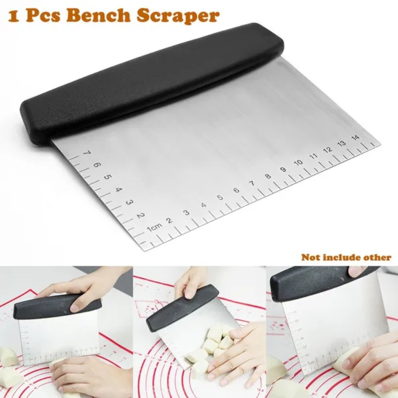 Bench Scraper Dough - Grattoir de banc en acier inoxydable,