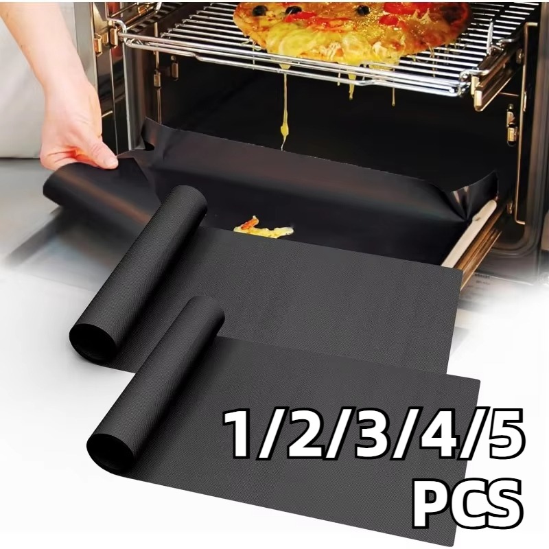 Kitchen Baking Mat - Tapis de Barbecue noir, 1/2/3/4/5 pièces,