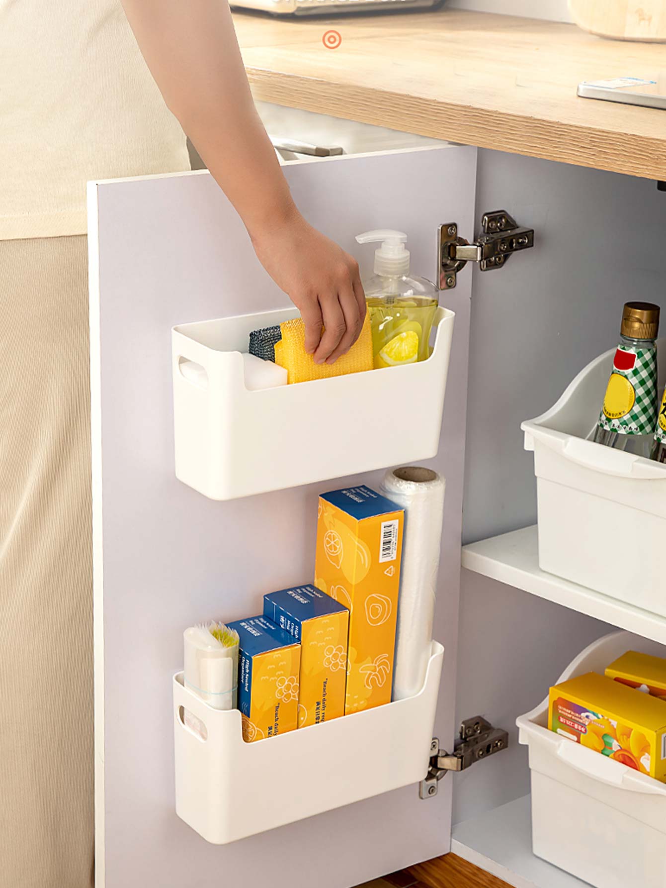 Kitchen Baking Tray Organizer - Organisateur de porte d'armoire sans perçage,