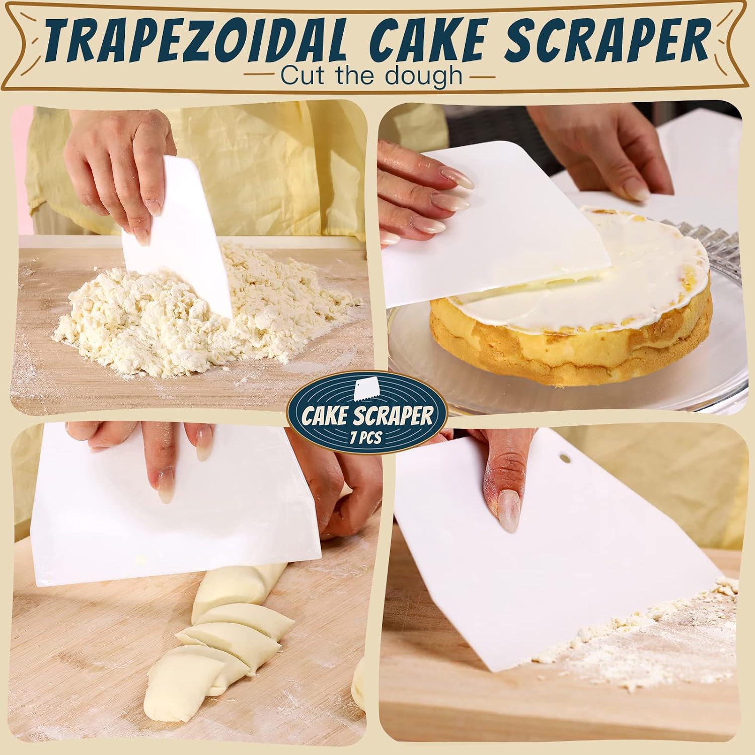 7 pièces d'outils de cuisine : - Bench Scraper Dough avis et prix