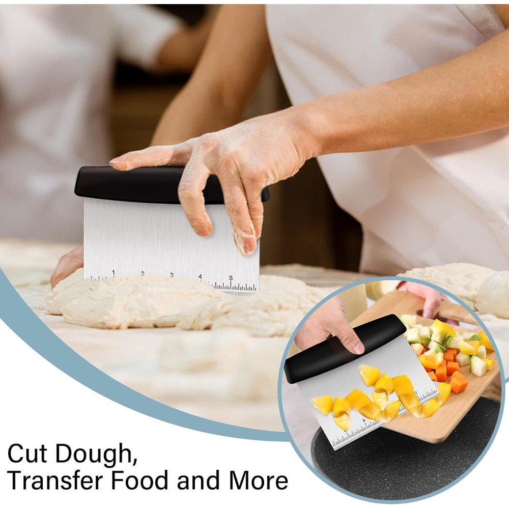 Grattoir à pâte en acier inoxy - Bench Scraper Dough avis et prix