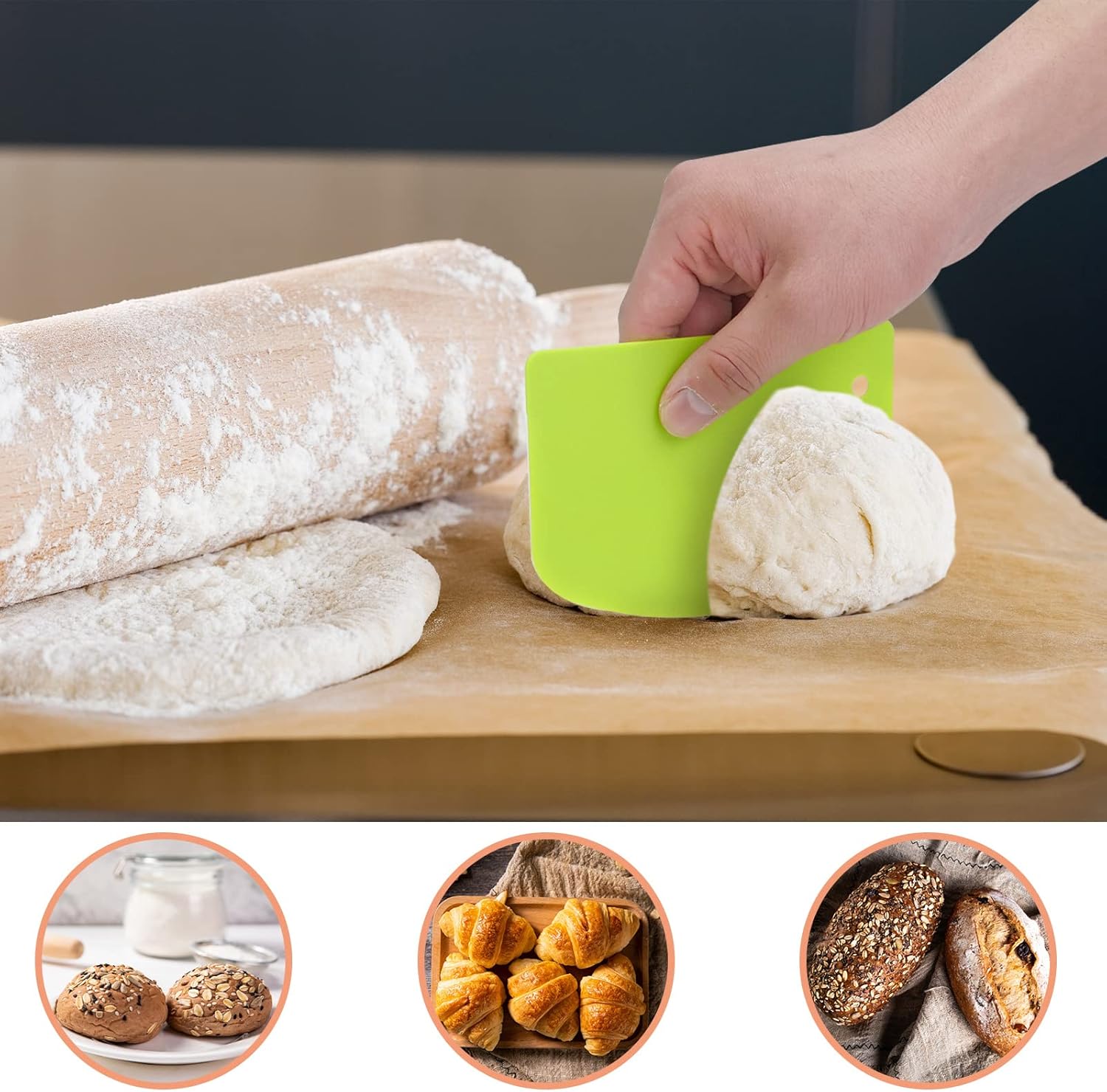 Grattoir à pâte en plastique c - Bench Scraper Dough avis et prix