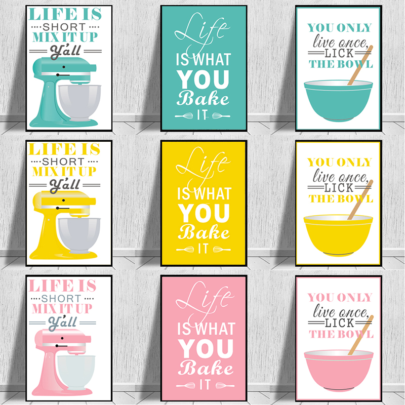 Peintures sur toile d'art mura - Kitchen Baking Quotes avis et prix