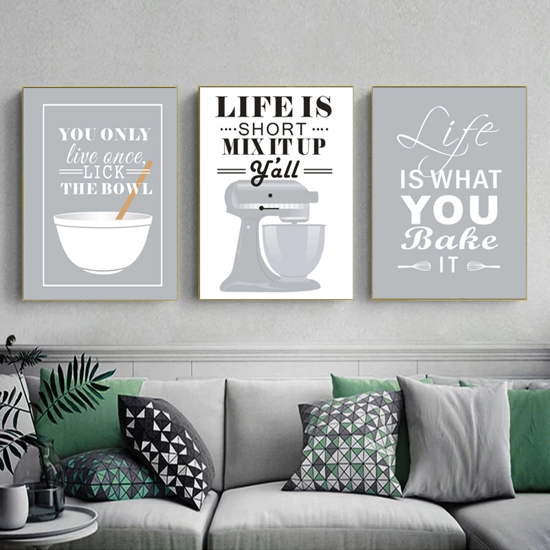 Peintures sur toile d'art mura - Kitchen Baking Quotes avis et prix