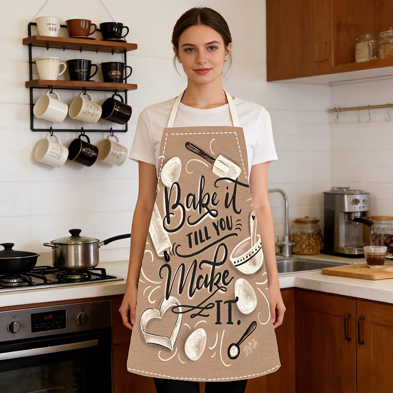1 tablier de cuisine en lin et - Kitchen Baking Quotes avis et prix